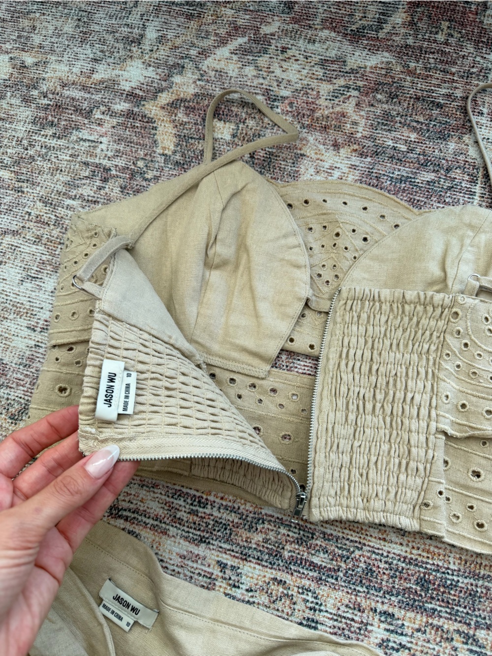 Jason Wu Linen Ruffle Embellishment Two Piece Set - Picture 13 of 13